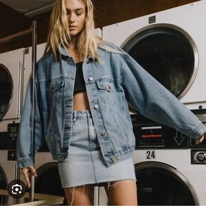 Bohme Virginia oversized denim jean jacket M NWOT